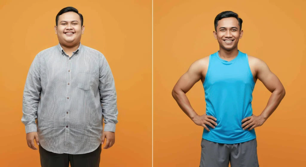 Weight loss treatment before and after