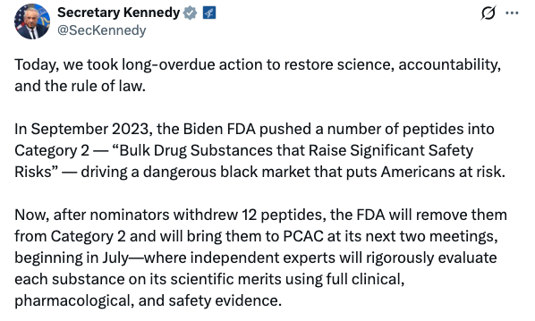 RFK Tweet
