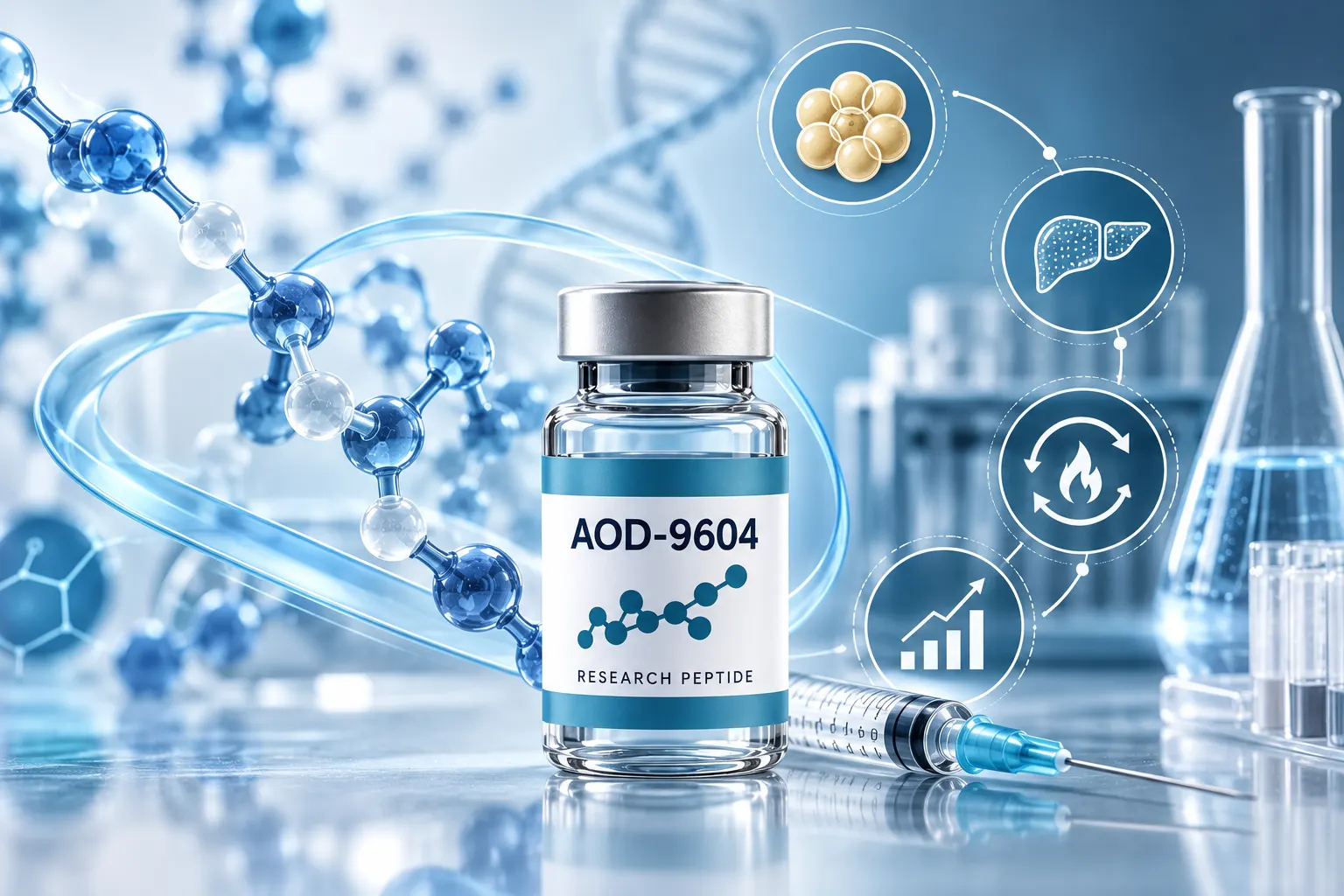 AOD-9604 Research Peptide Lab Vial