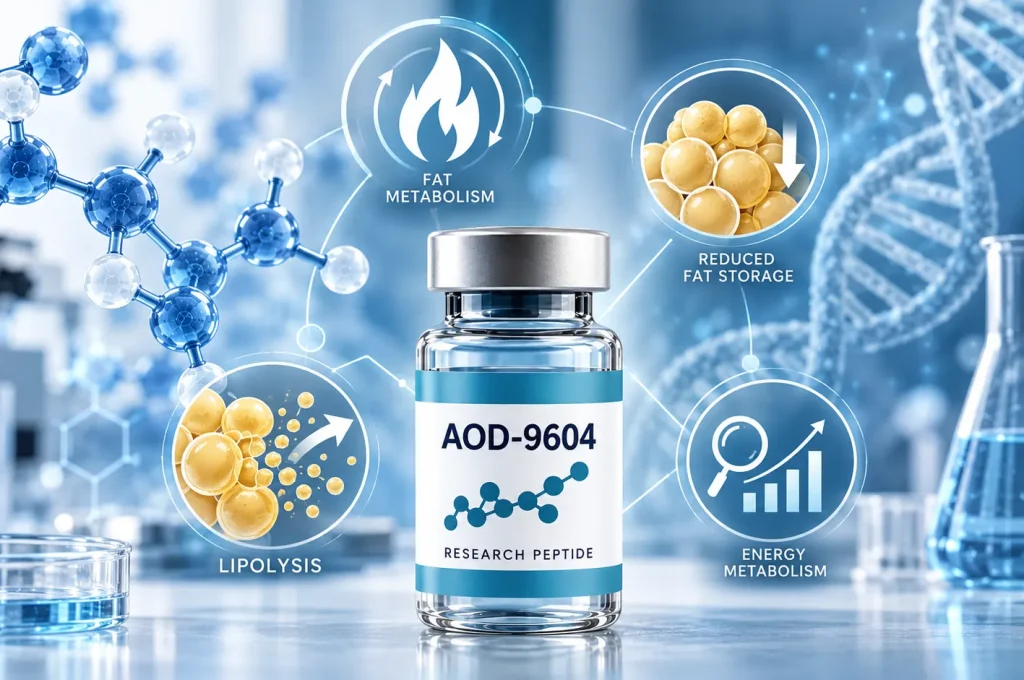 AOD-9604 Peptide Research Infographic
